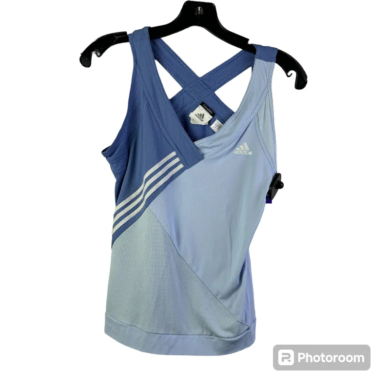 Comfortable Yoga Tops with Stylish Designs -Blue Athletic Tank Top Adidas, Size M
