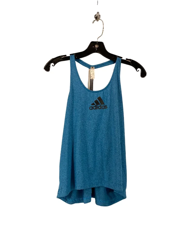 Loose-Fitting Yoga Tops -Blue Athletic Tank Top Adidas, Size S