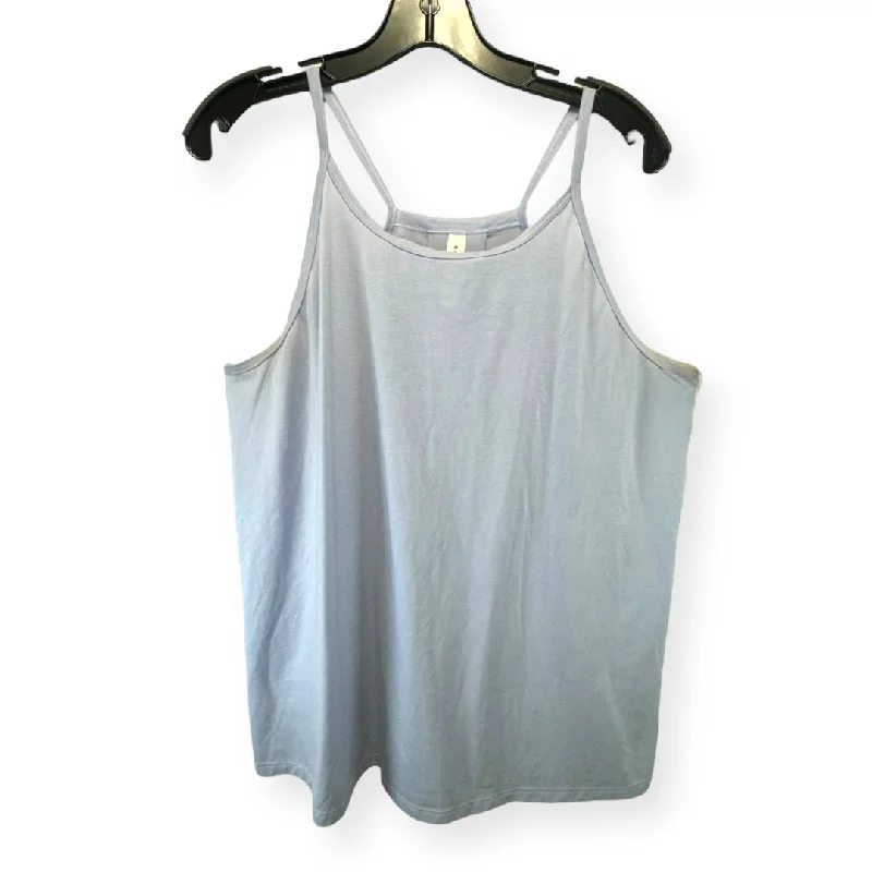 Breathable Yoga Tops for Active Wear -Blue Athletic Tank Top Athleta, Size 1x