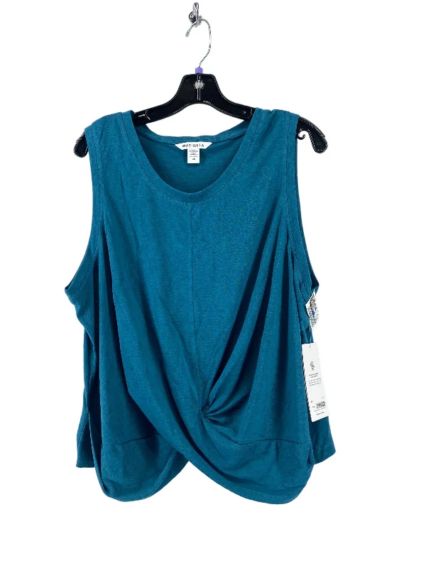 Yoga Tops with Adjustable Straps -Blue Athletic Tank Top Athleta, Size 2x