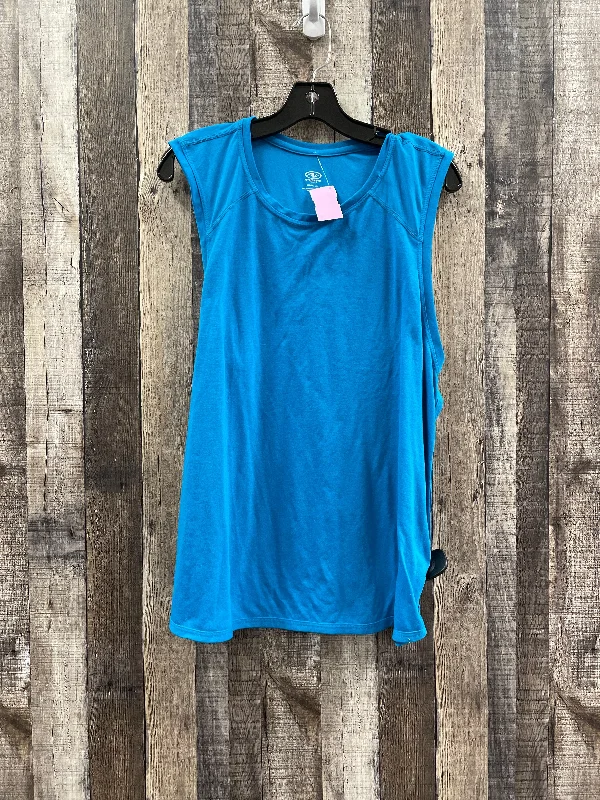 Women's Yoga Tops for Every Practice -Blue Athletic Tank Top Athletic Works, Size 2x