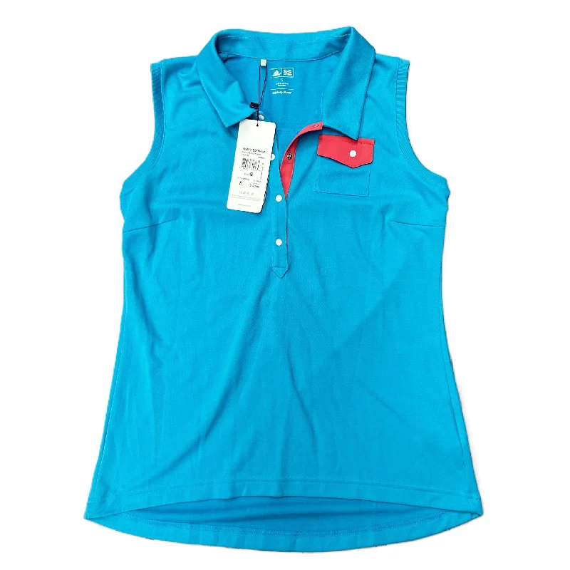 Women's Yoga Tops for Active Training -Blue Athletic Tank Top By Adidas Size: S
