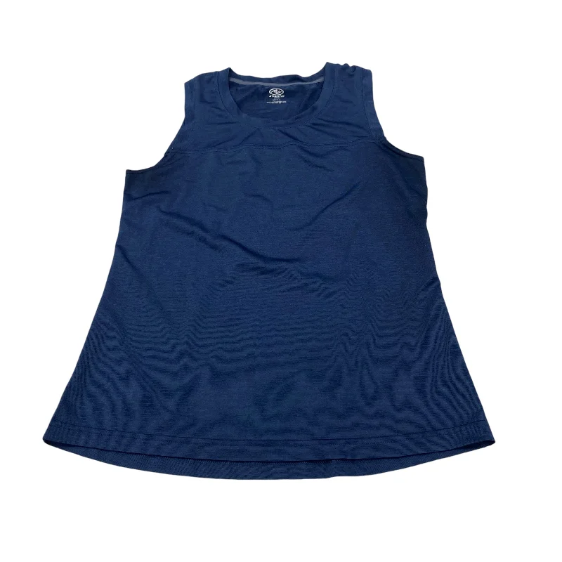 Yoga Tops for Power and Flexibility in Poses -BLUE ATHLETIC TANK TOP by ATHLETIC WORKS Size:S