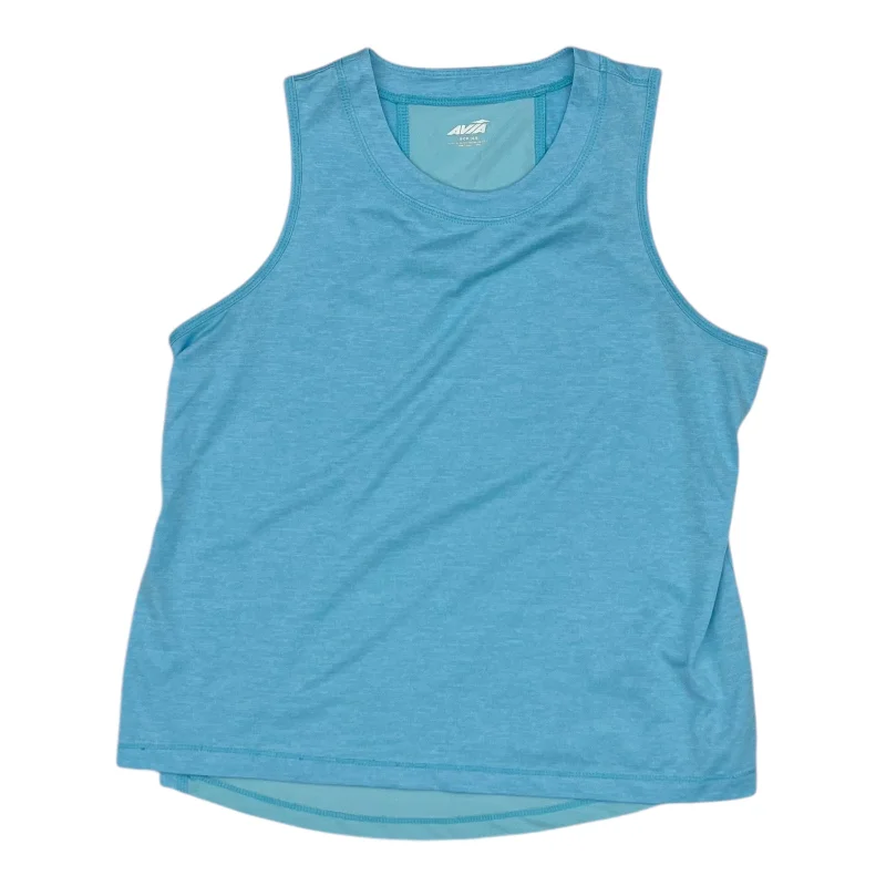 Versatile Yoga Tops for Gym and Studio Use -BLUE ATHLETIC TANK TOP by AVIA Size:S