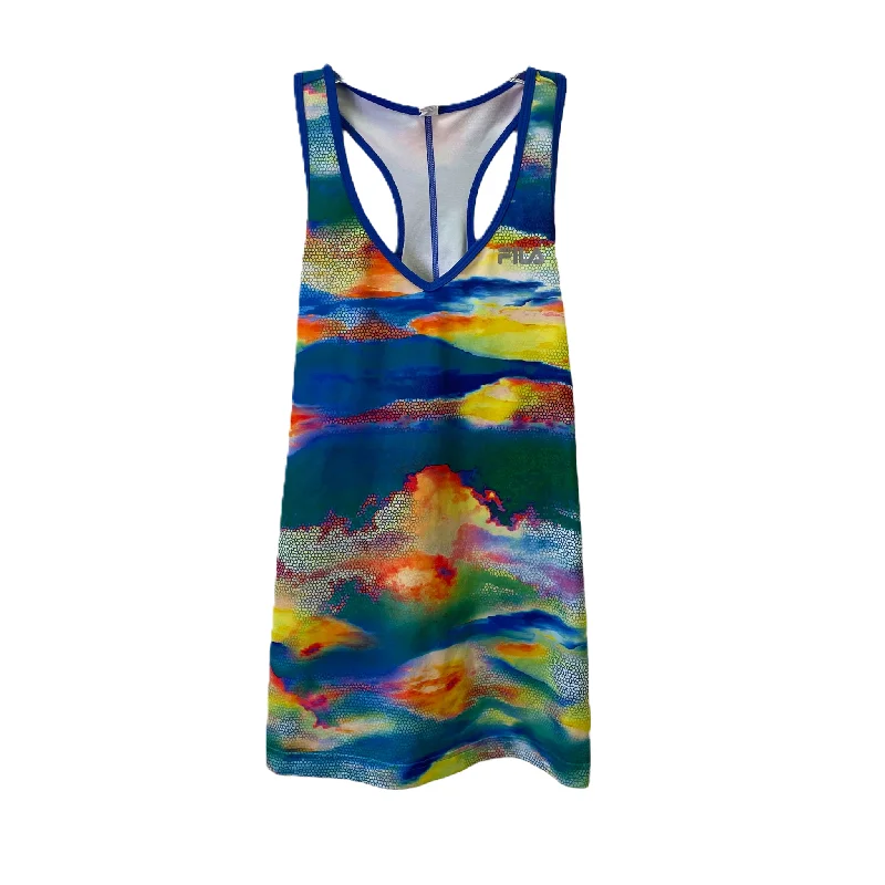 Tight-Fitting Yoga Tops -Blue Athletic Tank Top By Filly Flair, Size: M