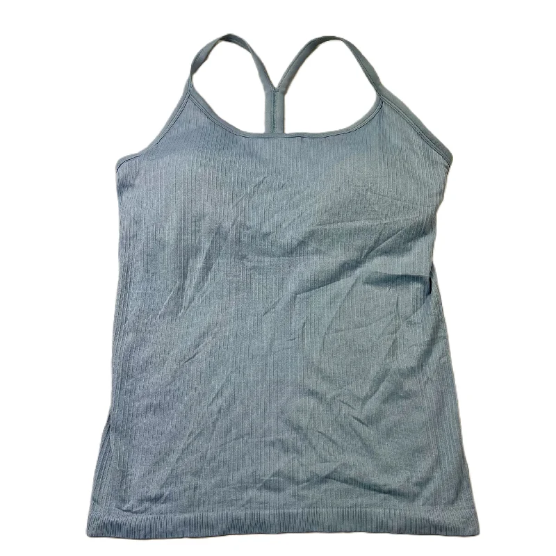 Yoga Tops with Built-In Support -Blue Athletic Tank Top By Lululemon, Size: L