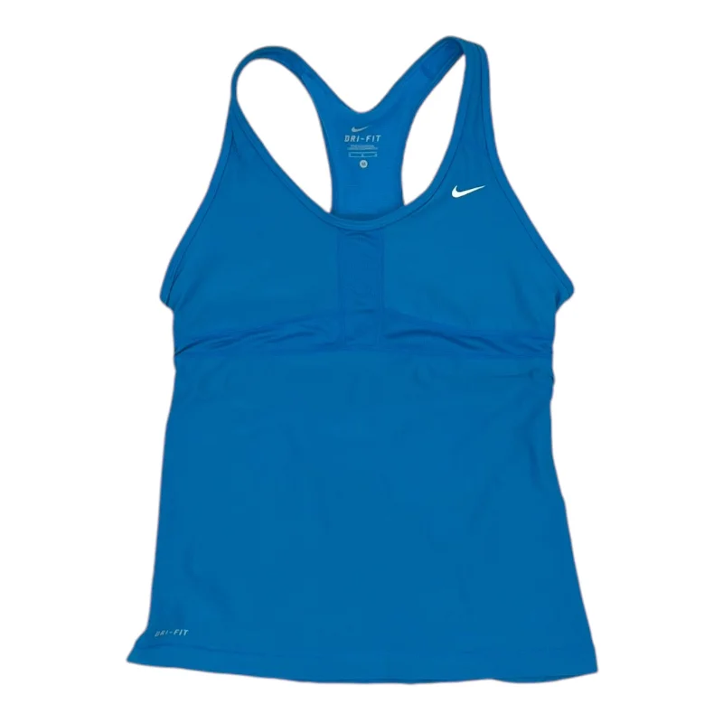 Yoga Tops with Spaghetti Straps for Breathability -BLUE ATHLETIC TANK TOP by NIKE APPAREL Size:M Yoga Tops with Spaghetti Straps for Breathability -BLUE ATHLETIC TANK TOP by NIKE APPAREL Size:M