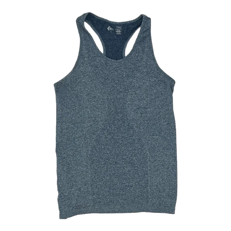 Yoga Tops with Adjustable Straps for Better Fit -BLUE ATHLETIC TANK TOP by ZYIA Size:L