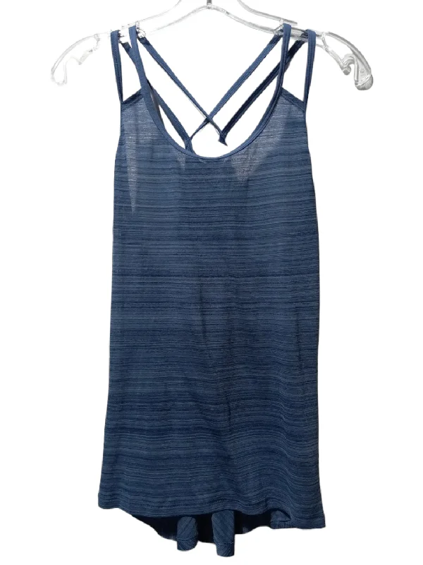 Women's Yoga Tops for Core Strengthening -Blue Athletic Tank Top Champion, Size L