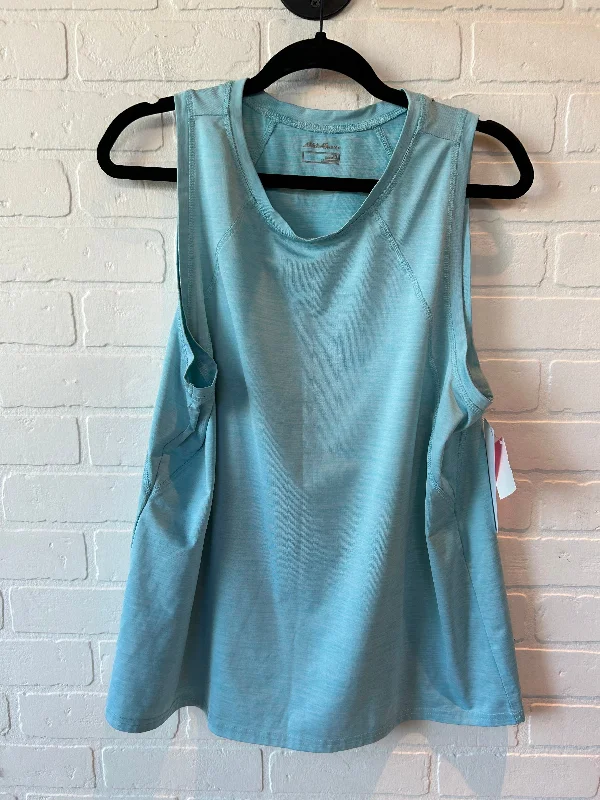Women's Yoga Tops for Easy Flexibility -Blue Athletic Tank Top Eddie Bauer, Size Xl