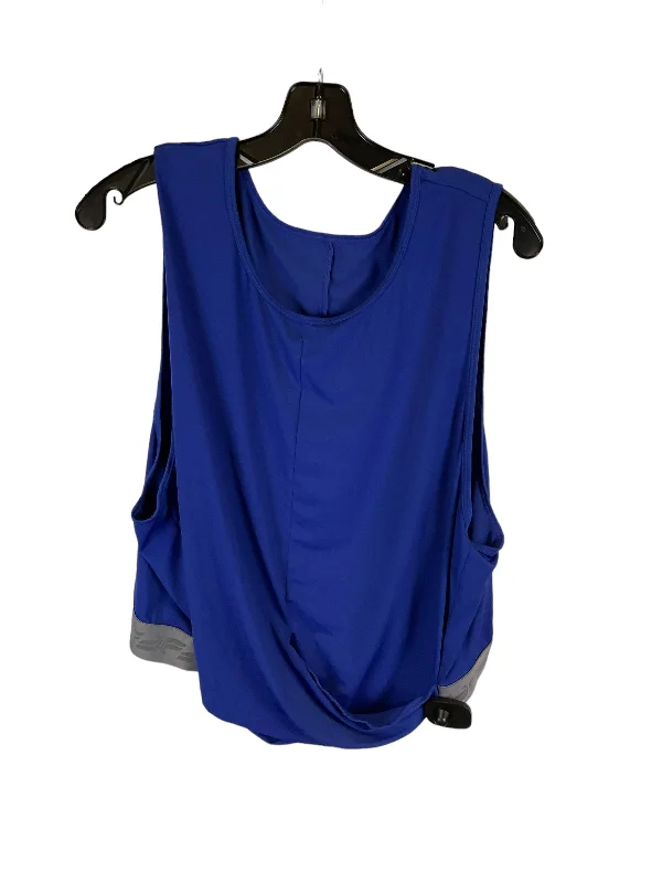 Tank Style Yoga Tops -Blue Athletic Tank Top Fabletics