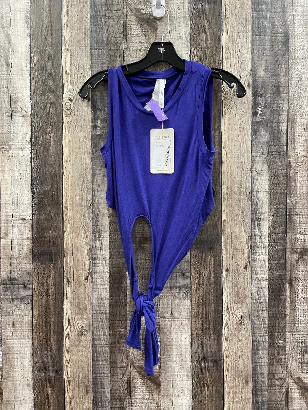 Yoga Tops for Flexibility and Endurance -Blue Athletic Tank Top Fabletics, Size Xs