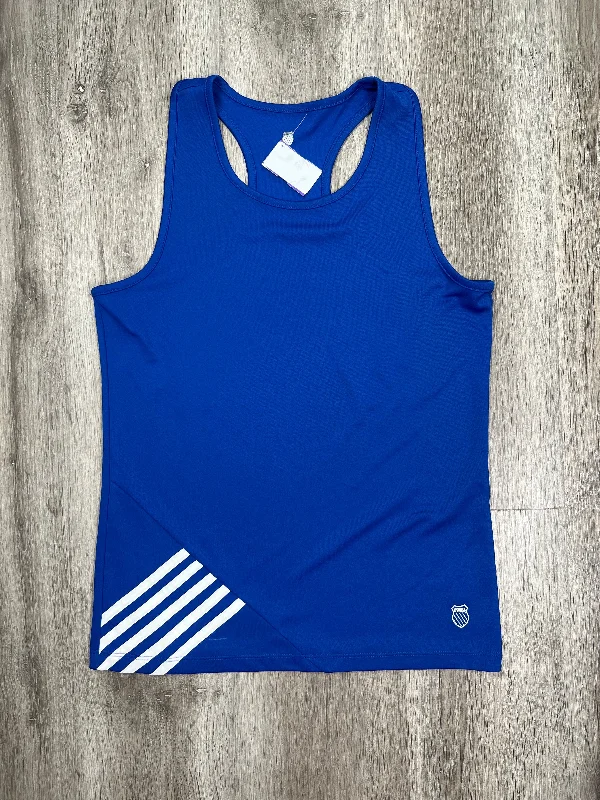 Loose Fit Yoga Tops for Relaxing Practice -Blue Athletic Tank Top K Swiss, Size M