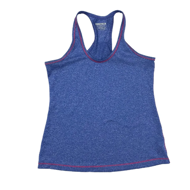 Women's Yoga Tops for Deep Stretching -Blue Athletic Tank Top Layer 8, Size S