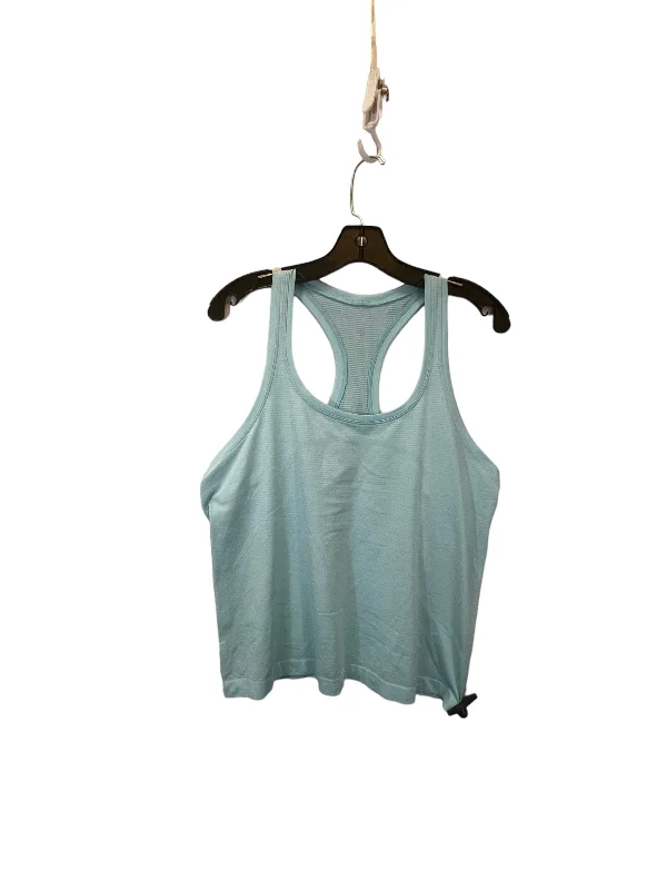 Women's Yoga Tops with Ribbed Fabric -Blue Athletic Tank Top Lululemon