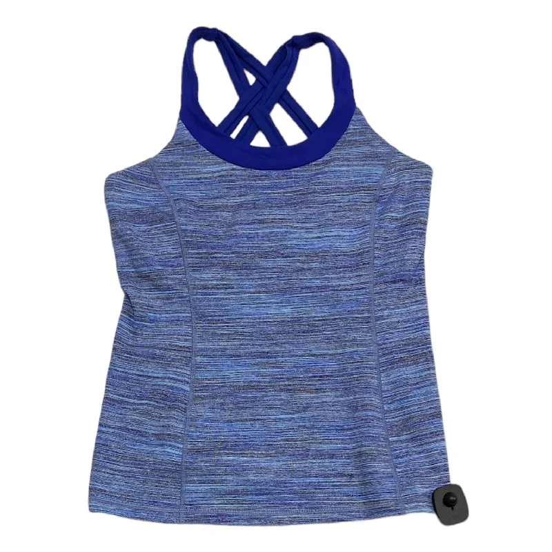 High-Waisted Yoga Tops -Blue Athletic Tank Top Lululemon, Size 10