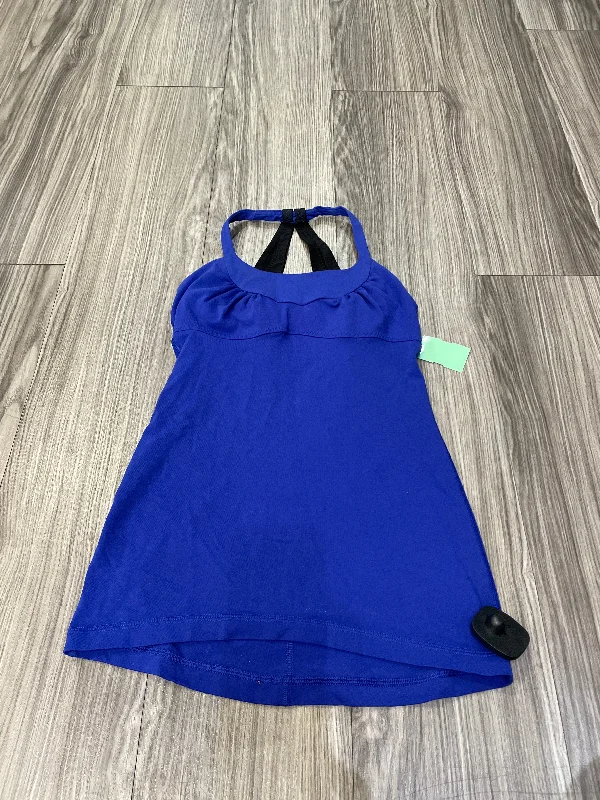 Yoga Tops with Full Support and Comfort -Blue Athletic Tank Top Lululemon, Size 4