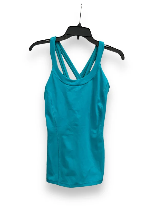 Compression Yoga Tops for Women -Blue Athletic Tank Top Lululemon, Size L