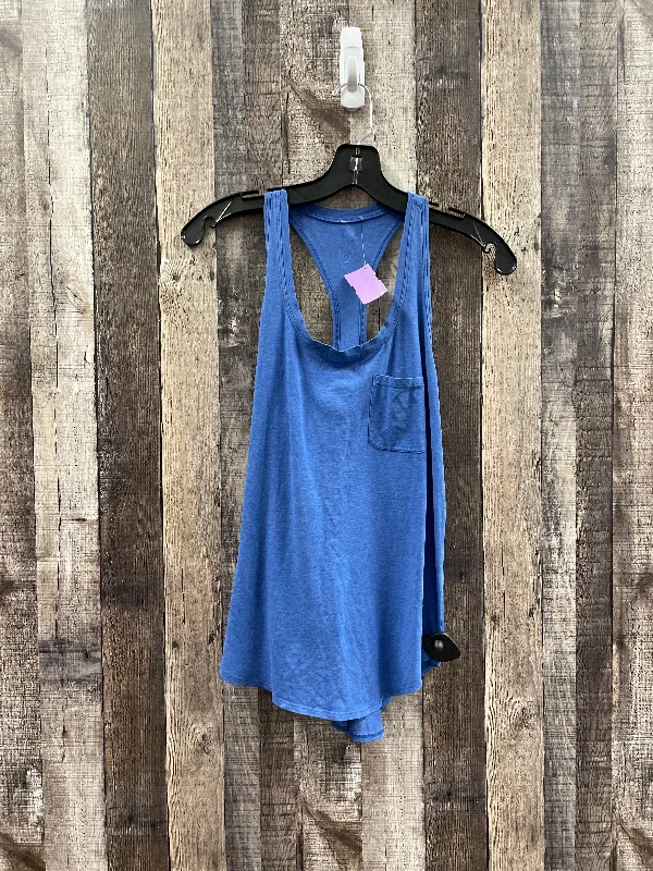 Women's Yoga Tops with Open Back -Blue Athletic Tank Top Lululemon, Size M