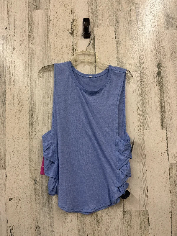 Yoga Tops with Elastic Waistbands -Blue Athletic Tank Top Lululemon, Size S