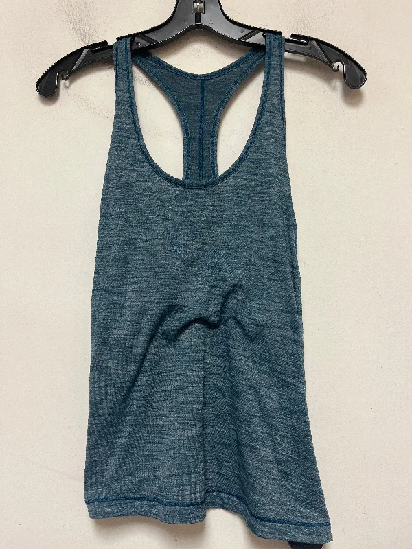 Mesh Yoga Tops for Women -Blue Athletic Tank Top Lululemon, Size S