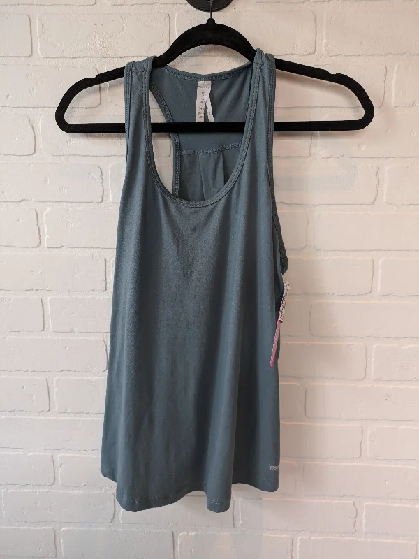 Women's Yoga Tops with Adjustable Fit -Blue Athletic Tank Top Marika, Size S