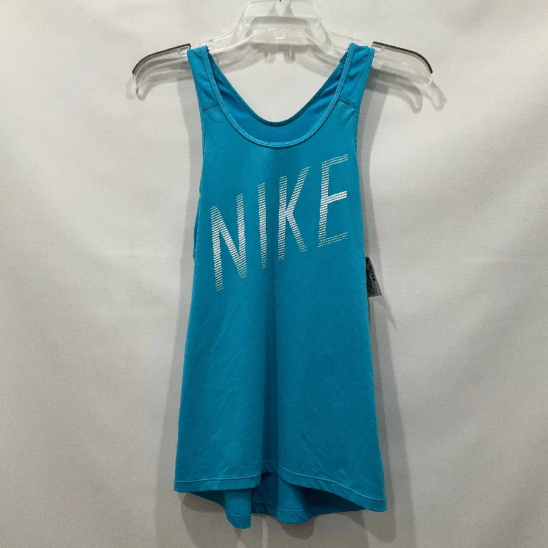 Yoga Tops for Flexibility and Endurance Training -Blue Athletic Tank Top Nike Apparel, Size M