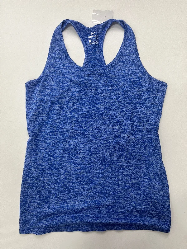 Yoga Tops for Core Fitness Training -Blue Athletic Tank Top Nike Apparel, Size M