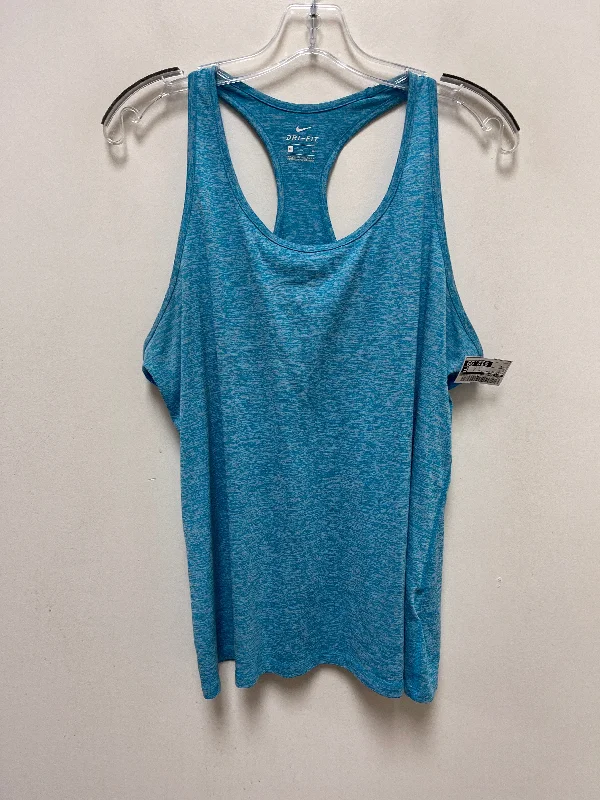 Yoga Tops for Movement and Flexibility Support -Blue Athletic Tank Top Nike Apparel, Size Xl
