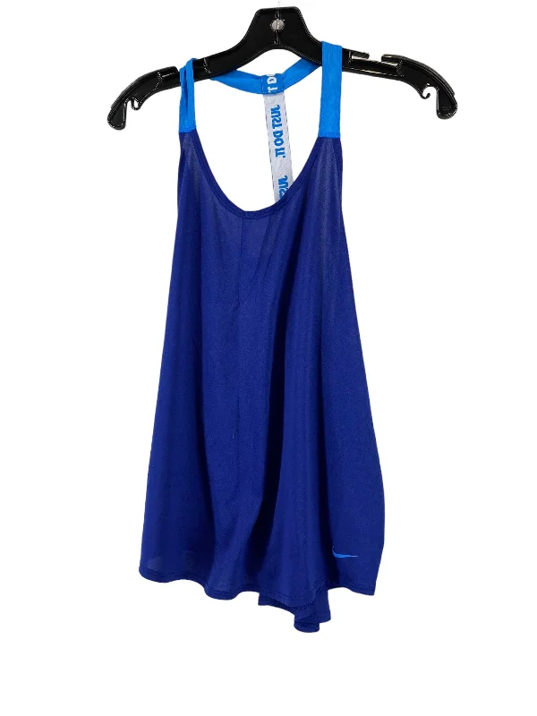 Women's Yoga Tops for Outdoor Yoga -Blue Athletic Tank Top Nike, Size L