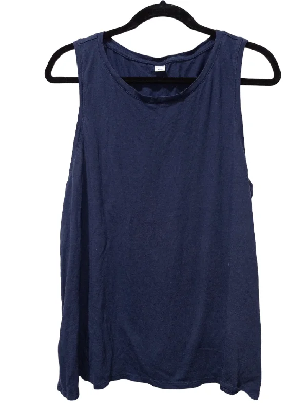 Yoga Tops with Relaxed Fit for Poses -Blue Athletic Tank Top Old Navy, Size Xl