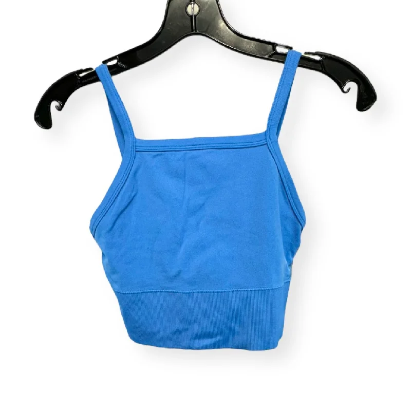 Yoga Tops for Extra Support and Comfort -Blue Athletic Tank Top Pro fit, Size L