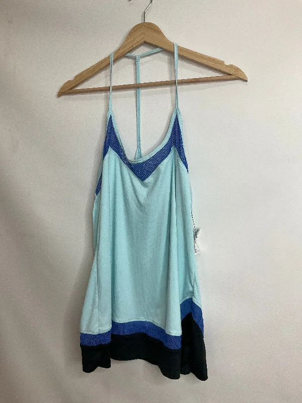 Yoga Tops for Women -Blue Athletic Tank Top Splits59, Size M