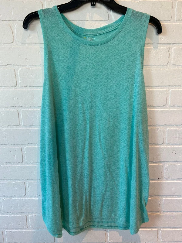 Yoga Tops for Fitness Training -Blue Athletic Tank Top Tek Gear, Size 1x