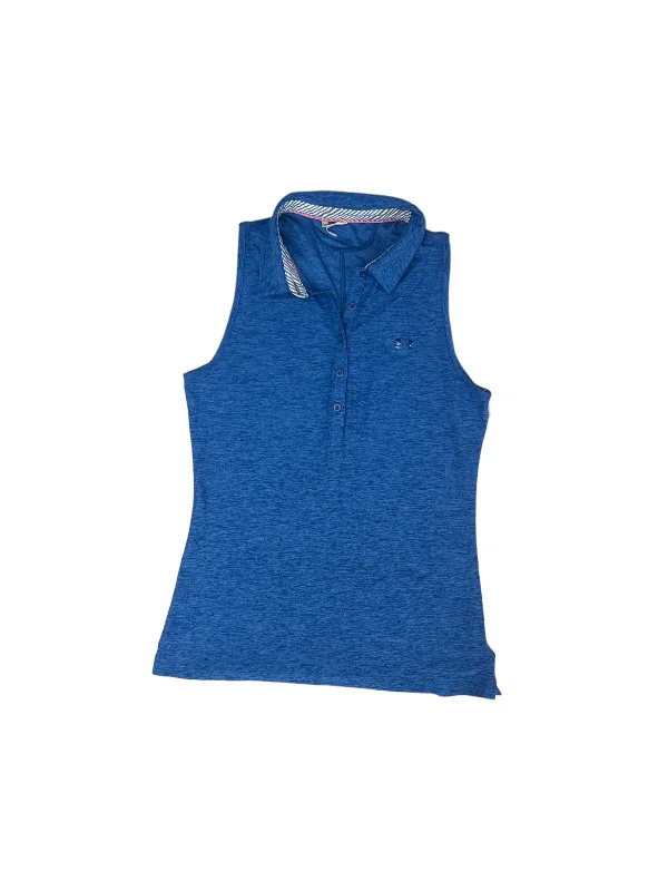 Yoga Tops for Better Posture -Blue Athletic Tank Top Under Armour, Size S