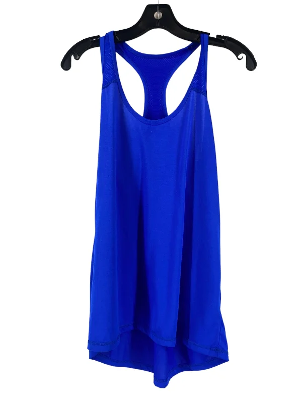 Women's Yoga Tops for Core Strengthening -Blue Athletic Tank Top Xersion, Size M