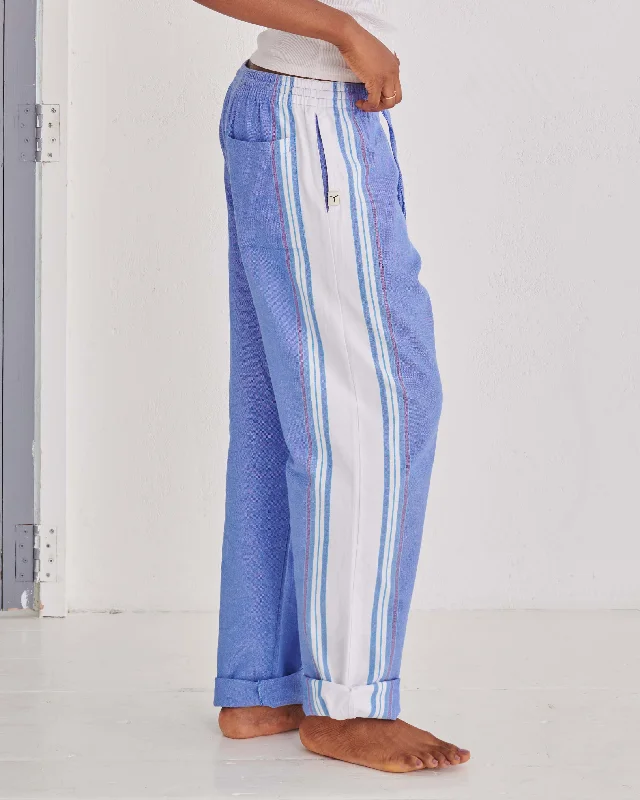 Yoga Pants for Gym Workouts -Blue Classic Lounge Pants