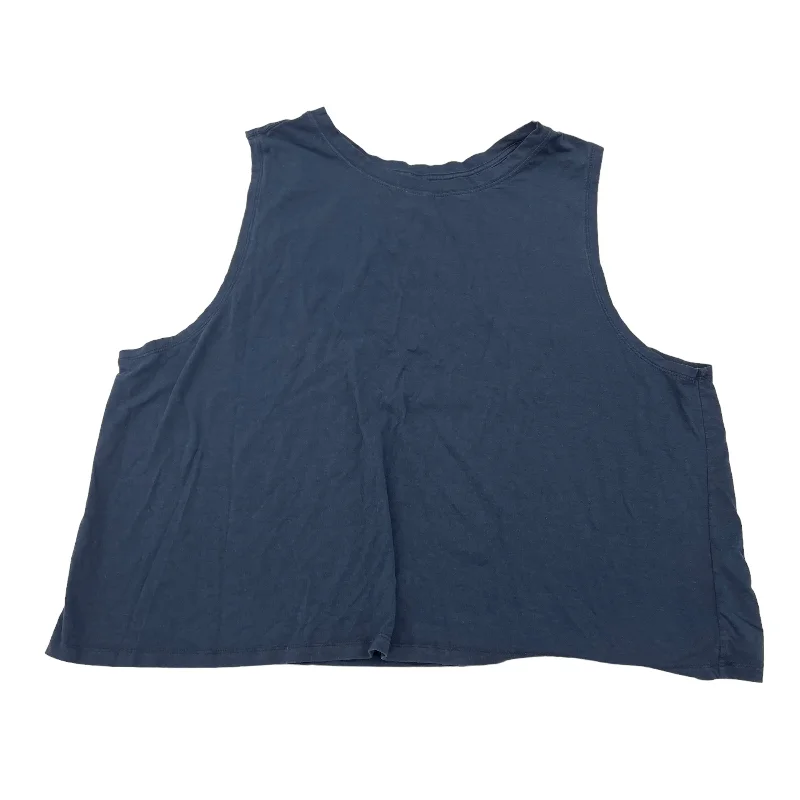 Crop Yoga Tops for Women -BLUE FABLETICS ATHLETIC TANK TOP, Size 3X