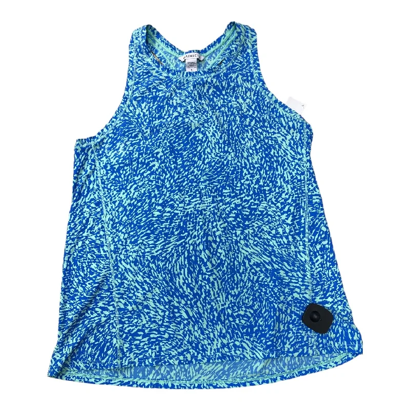 Yoga Tops for Stretch and Flexibility -Blue & Green Athletic Tank Top Athleta, Size S