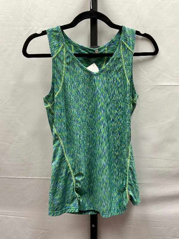 Women's Yoga Tops with Stretchy, Supportive Fabric -Blue & Green Athletic Tank Top Athleta, Size S