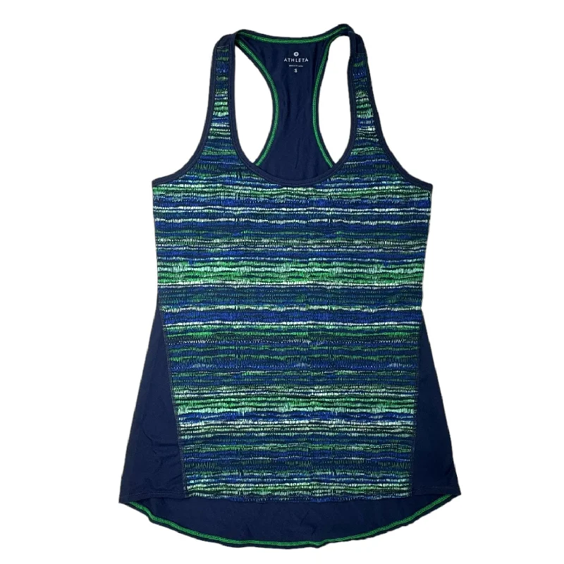 Fashionable Yoga Tops for Women -Blue & Green Athletic Tank Top Athleta, Size S