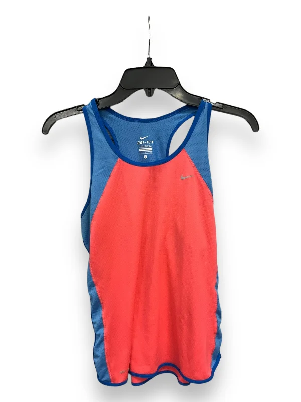 Long Sleeve Yoga Tops for Winter -Blue & Orange Athletic Tank Top Nike Apparel, Size M