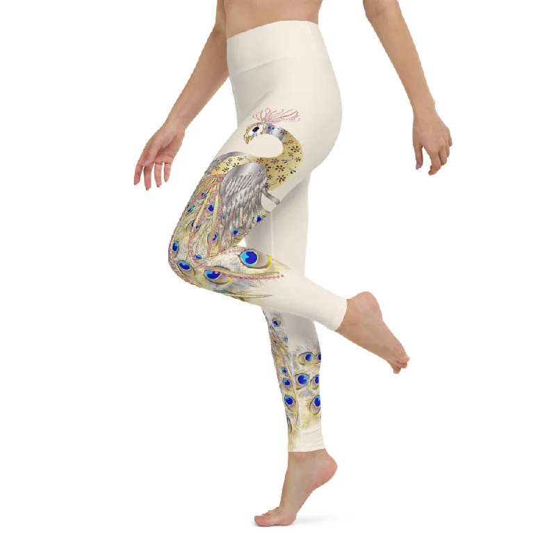 Eco-Friendly Yoga Pants -Peacock High Waist Womens Yoga Leggings