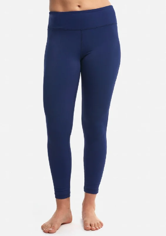 Yoga Pants for Deep Breathing Practice -Blue Sculpt 7/8 Legging