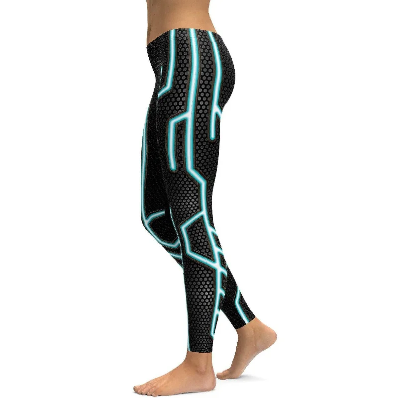 Soft Yoga Pants for Relaxation -Blue Speedster Leggings