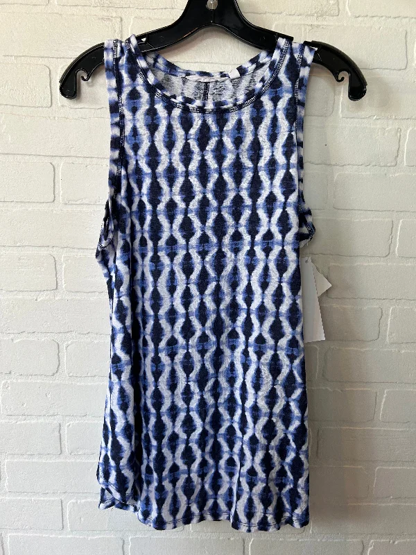 Comfortable Yoga Tops for Every Pose -Blue & White Athletic Tank Top Athleta, Size M