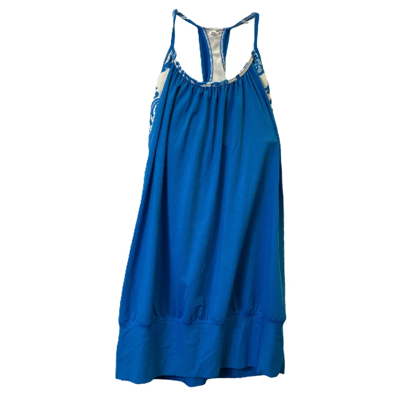 Stylish Yoga Tops for Yoga Classes -Blue & White Athletic Tank Top By Lululemon, Size: 6