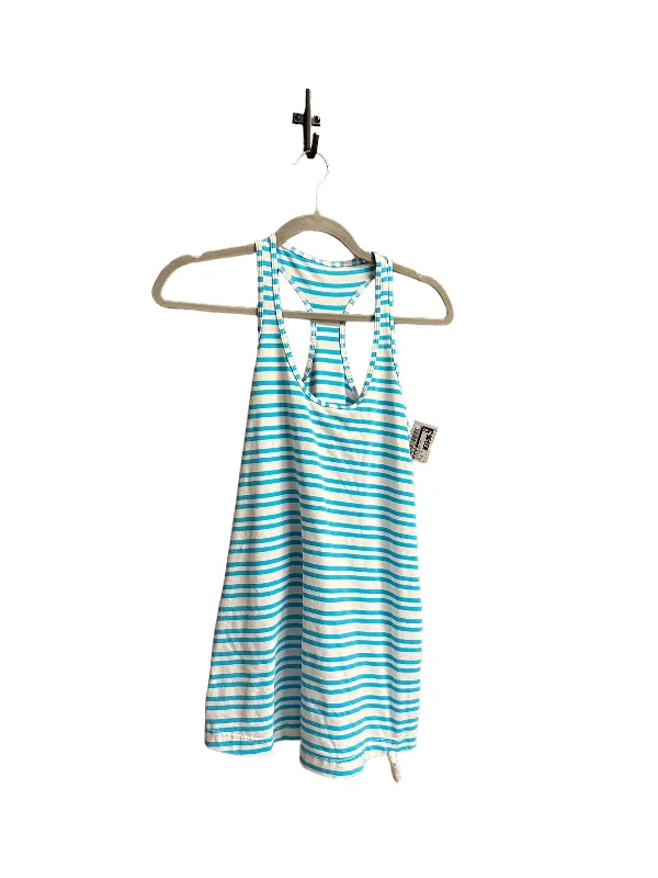 Women's Yoga Tops for Comfortable Movement -Blue & White Athletic Tank Top Lululemon, Size M