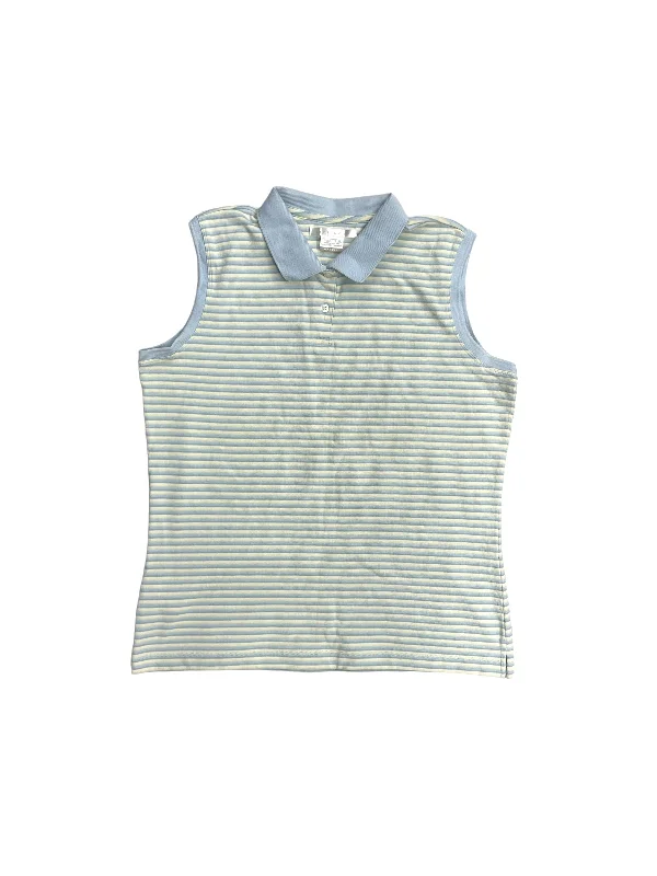 High-Neck Yoga Tops for Flexibility -Blue & Yellow Athletic Tank Top Nike Apparel, Size Xl