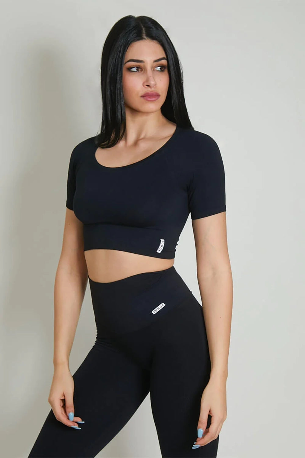 Fitted Yoga Tops for Yoga Class -Bolero CALIPSO Nero Costine